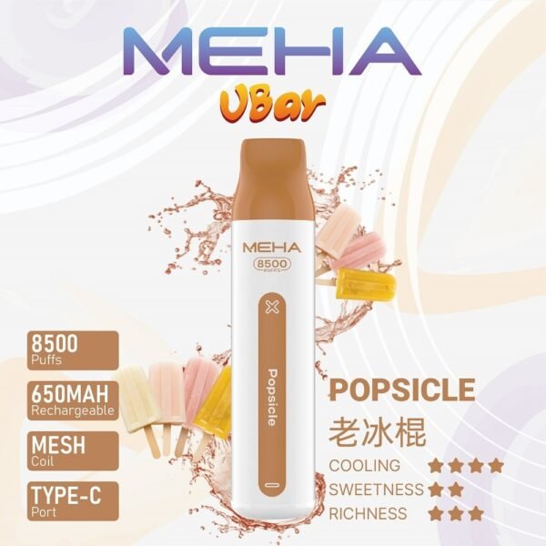 魅嗨MEHA VBar小白條一次性|8500口 拋棄式電子煙：圖片 5